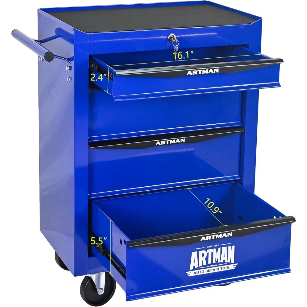 Carrello portautensili multiuso con 4 cassetti, cassapanca resistente su ruote, carrello portautensili industriale per Warehou