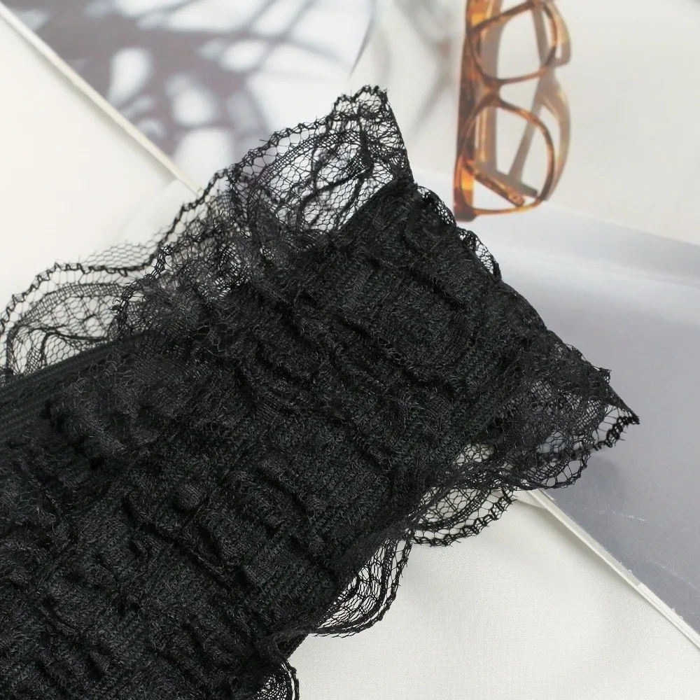 Cintura in vita elegante e versatile in pizzo, larghezza 6 cm, cintura in tinta unita, cinture elastiche per abiti da donna