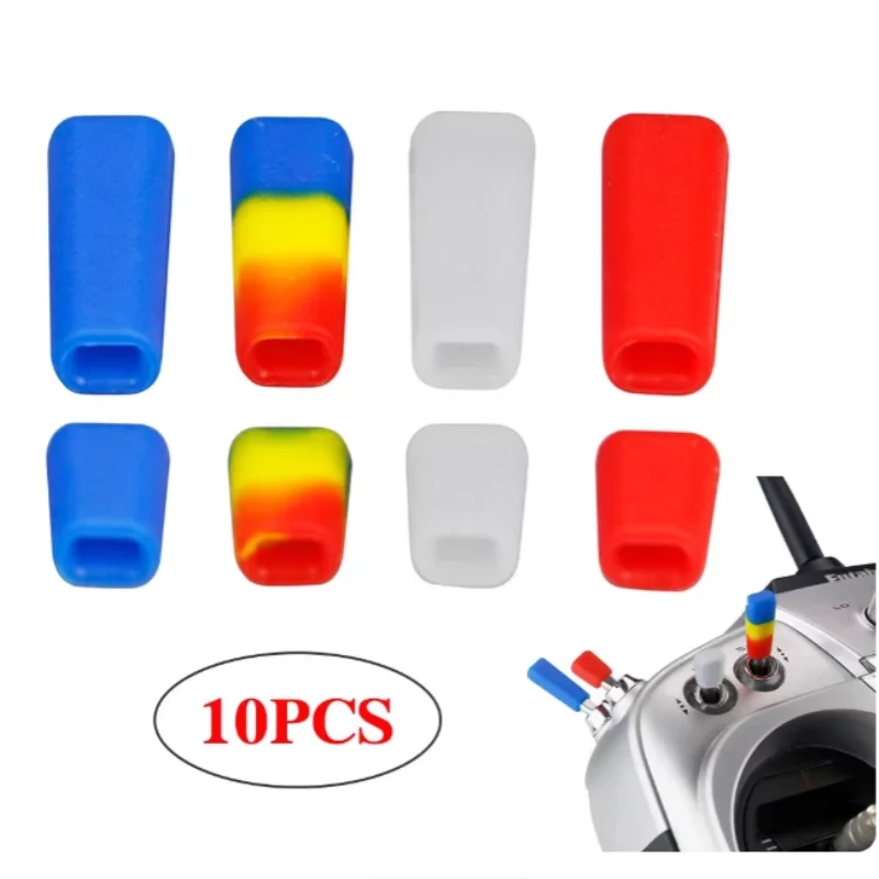 LDARC Silicone Switch Covers 10PCS Anti Slip Protective Cap for Flysky Frsky Futaba JR Radio Transmitter Upgrade Parts