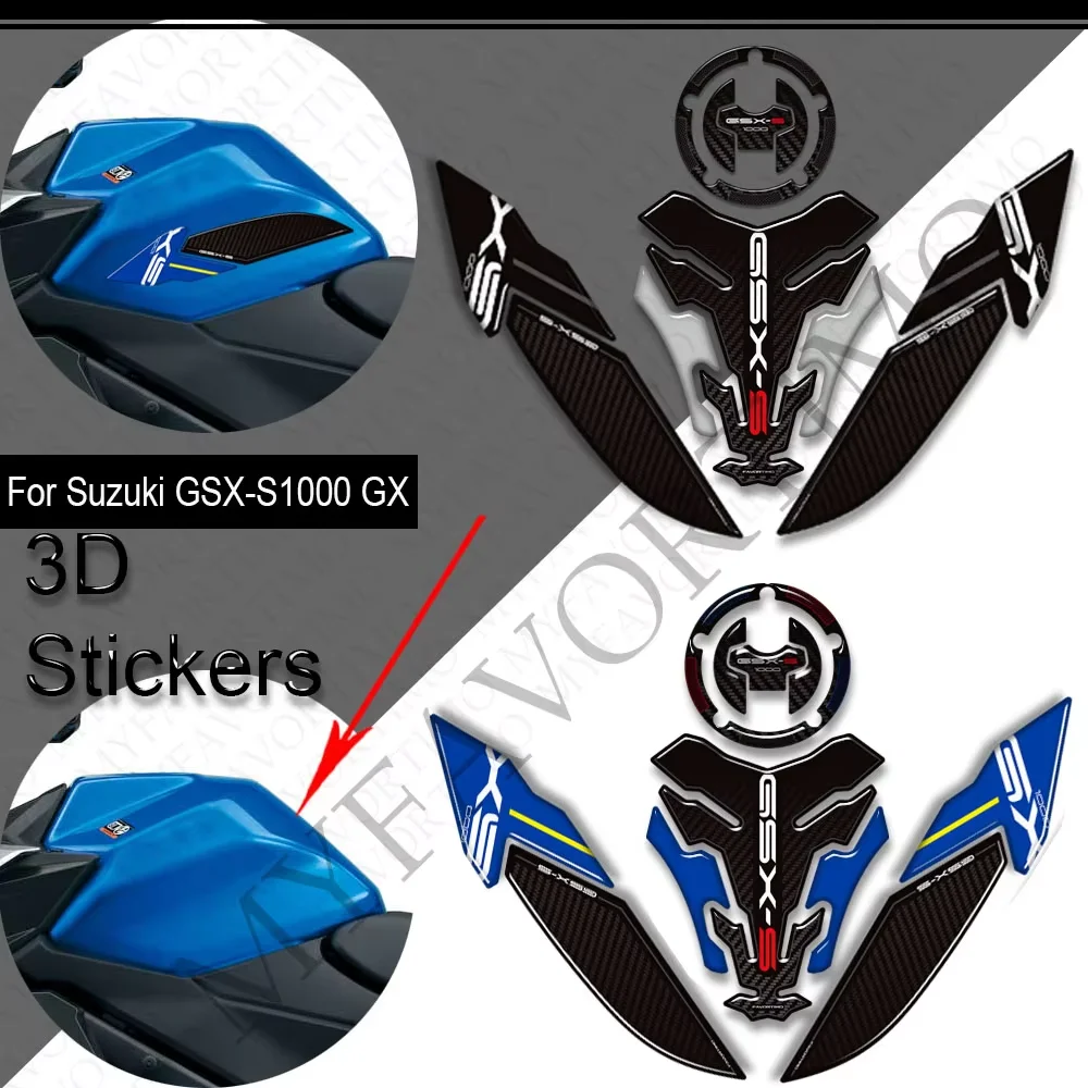 

For Suzuki GSX-S 1000 S GX GSX-S1000GX GSX S1000 GSX-S1000 GSXS Motorcycle Tank Pad Gas Fuel Oil Kit Protector Sticker 2022-2024