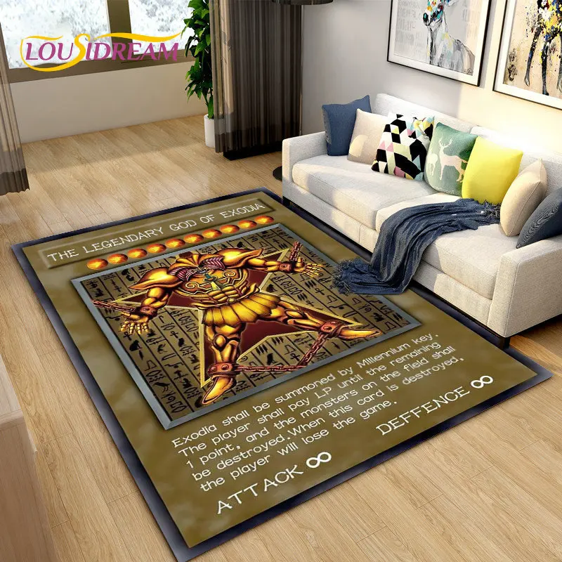 Yu-Gi-Oh MONSTER CARD Anime Area Rug Large,Carpet Rug for Living Room Bedroom Sofa Doormat Decoration,Kids Non-slip Floor Mat