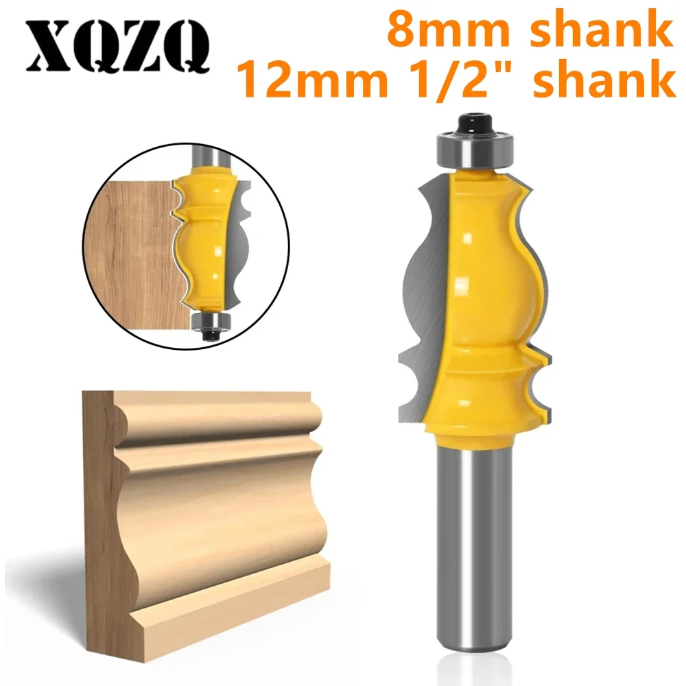 

1PC Architectural Molding Router Bit - 1/2" Shank 12mm 8mm shank Tenon Cutter for Woodworking Tools - RCT-18002