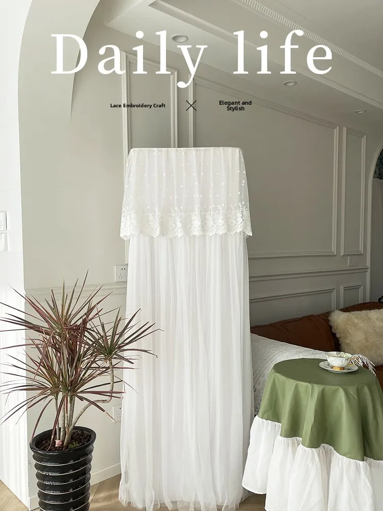 

White Dust Cover for Split Type Air Conditioner Gentle Square Cabinet Design Suitable for Ge Ouke Midea Standing AC Covers