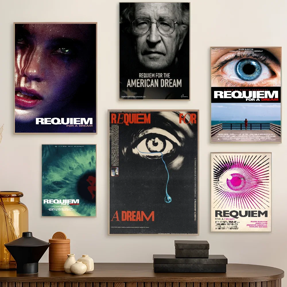 Requiem for A Dream Whitepaper Poster Waterproof Paper Sticker Coffee House Bar Aesthetic Art Wall Painting