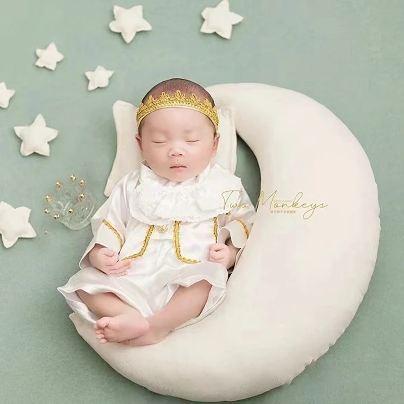 príncipe fantasia bebê menino newborn photography accessories enxoval de bebê recém nascido bebe enxoval props newborn photography roupas para bebe fotografia recém-nascida roupa newborn photography