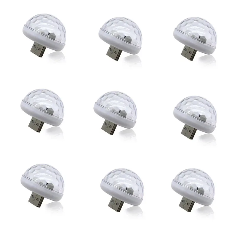 2026 new multicolor USB LED car interior lighting atmosphere light neon colorful light voice control mini festival stage light