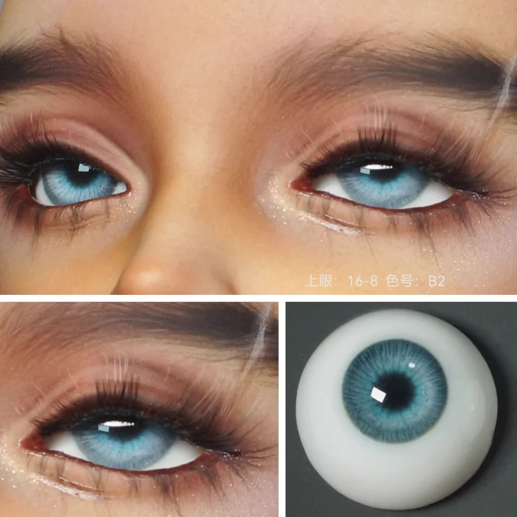 

14mm Eyes For Toys BJD Doll Accessories, SD DD Blue Resin Safety Eyeball 1 Pair