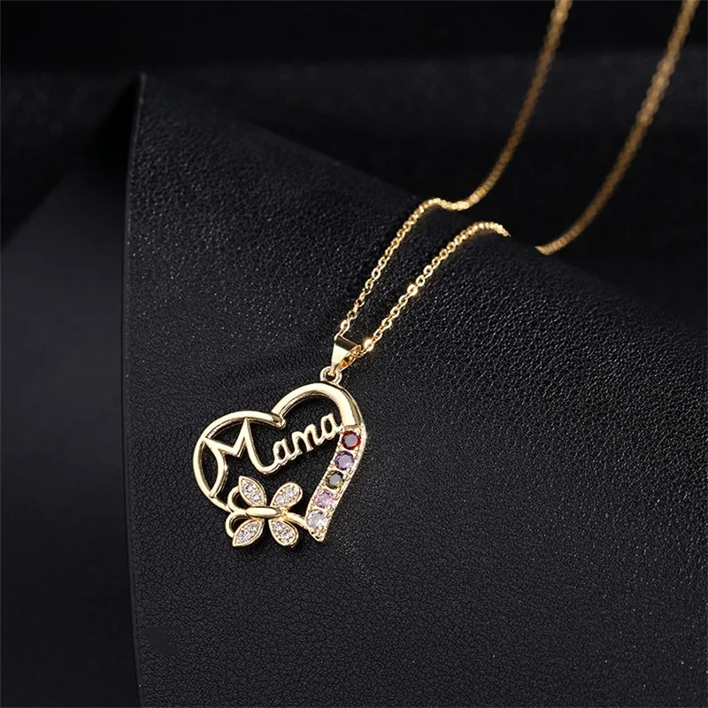 European and American Fashion [MAM] Alphabet Mother Necklace Personality Retro Charm Love Pendant Mother\'s Day Gift