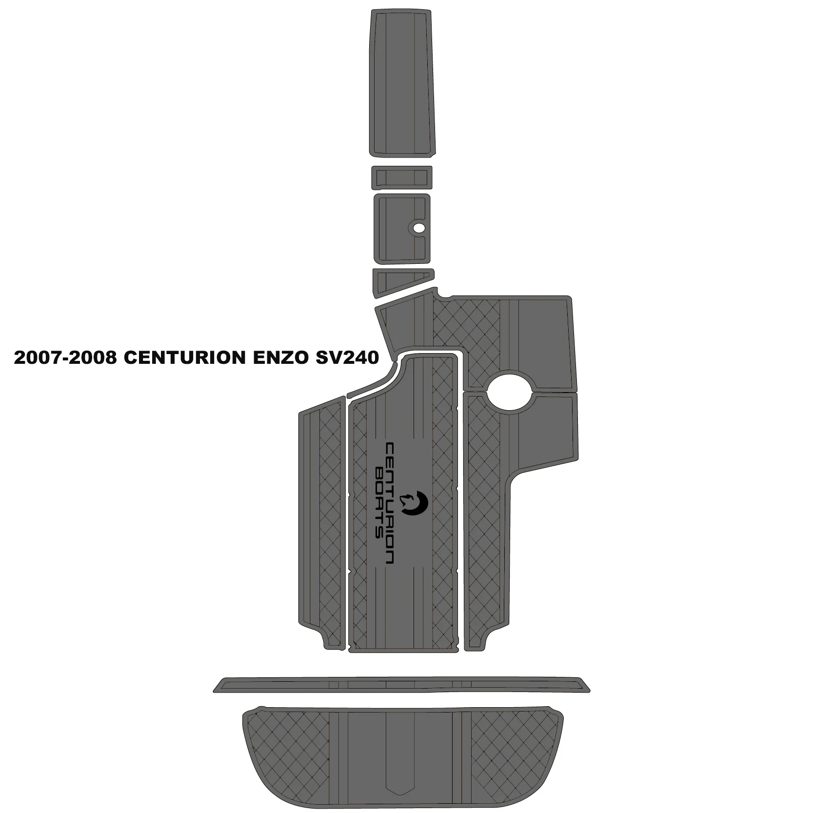 

EVA foam imitation teak deck floor cruise ship waterproof mat is applicable to 2007-2008 CENTRION ENZO SV240 floor anti-skid mat