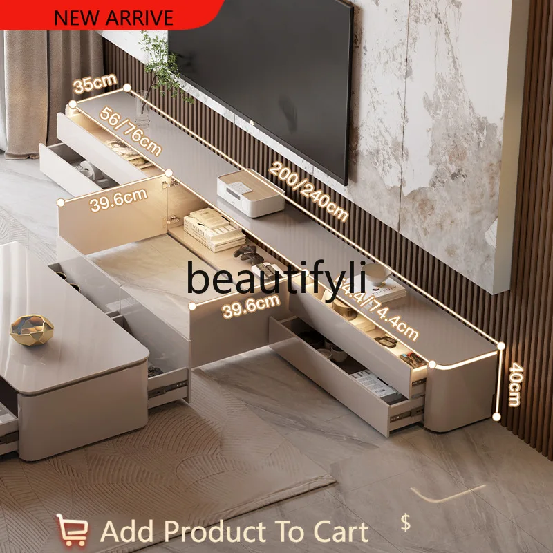 

Floor-standing TV Cabinet New Model Home Modern Simple TV Cabinet and Coffee Table Set G1218
