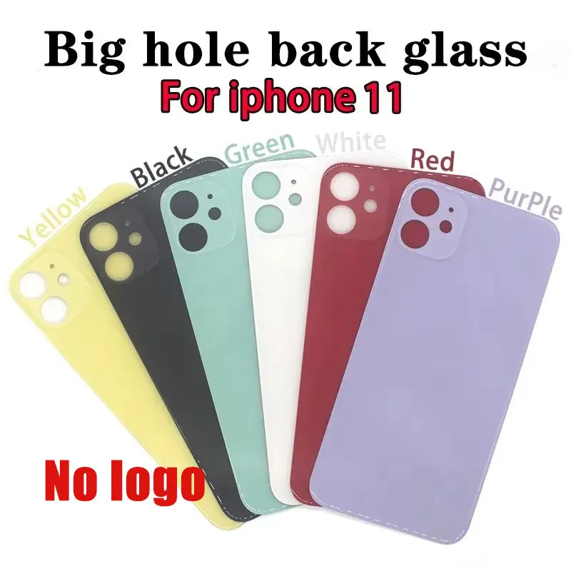 OEM For iPhone 11 Pro Max Back Glass For iPhone 11 Battery Cover Back Shell Big Hole Rear Glass Case No Logo