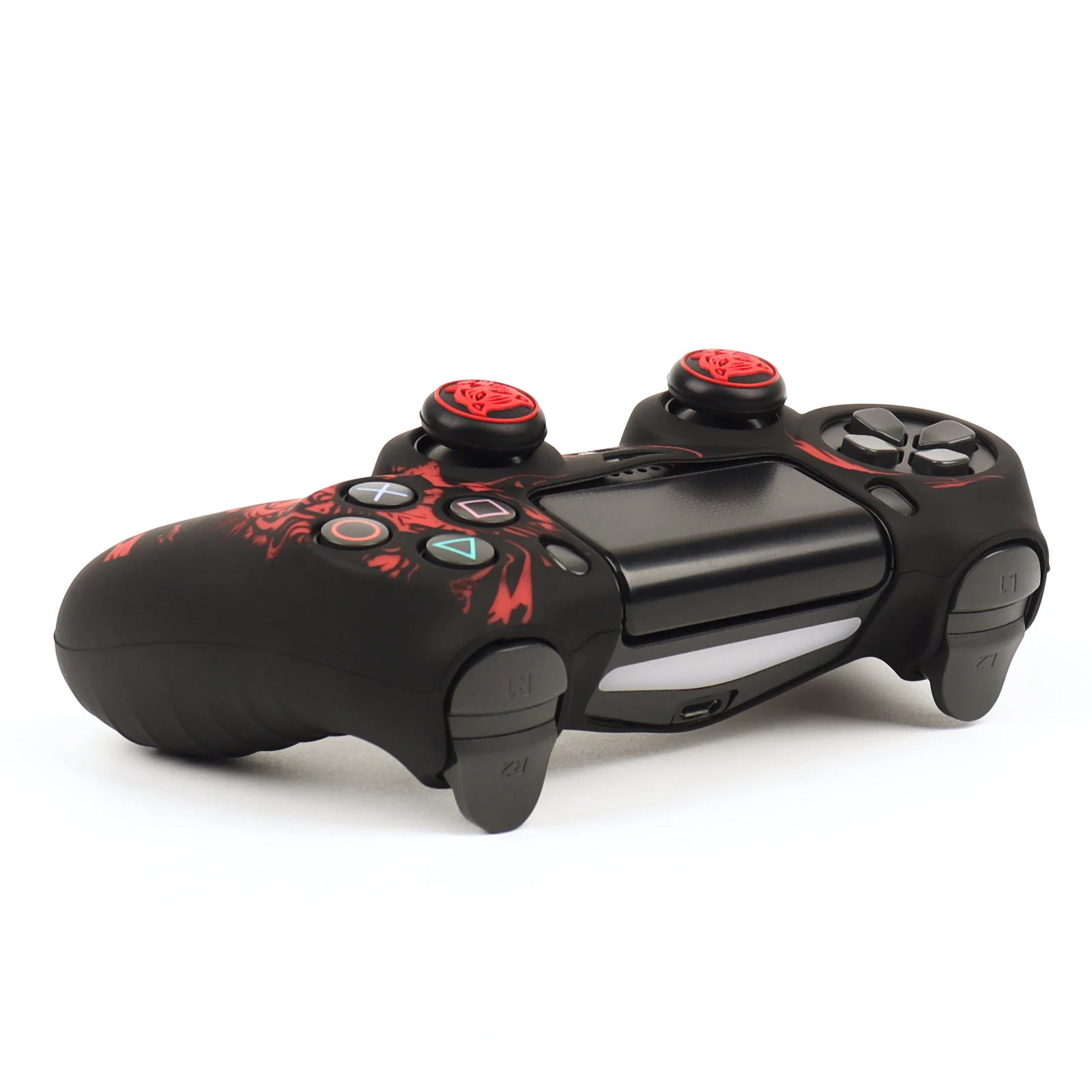 لجهاز التحكم PS4 حافظة سيليكون ناعمة 360 °   تناسب ملحقات غطاء لوحة الألعاب ذات القواطع الدقيقة المقاومة للغبار والعرق
