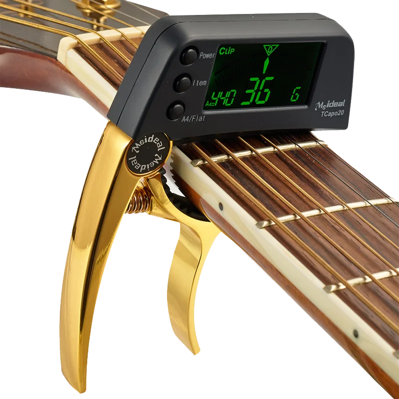 TCapo20 Acoustic Guitar Tuner Capo Quick Change Key Capo Tuner Alloy Material for Electric Guitar Bass Chromatic Accessories