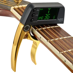 TCapo20 Acoustic Guitar Tuner Capo Quick Change Key Capo Tuner Alloy Material for Electric Guitar Bass Chromatic Accessories