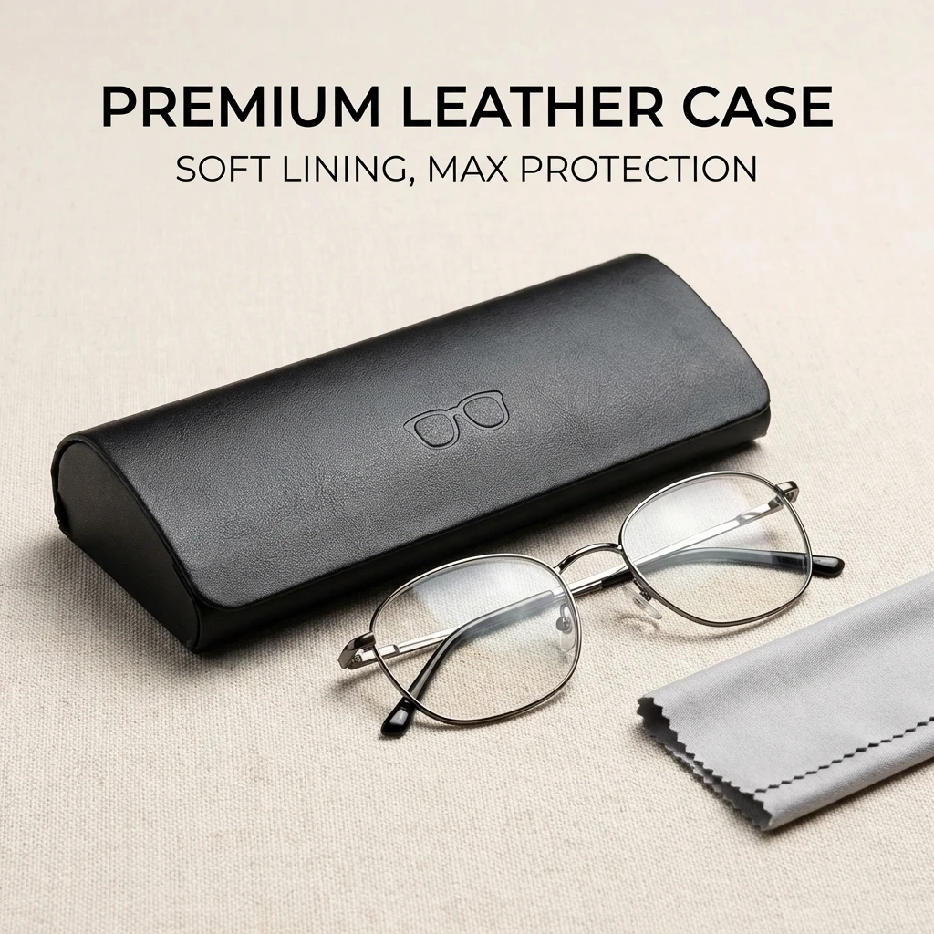 Vintage Leather Glasses Case Handmade Minimalist Eyewear Box Waterproof Sunglasses Pouch Magnetic Portable Glasses Storage Bag