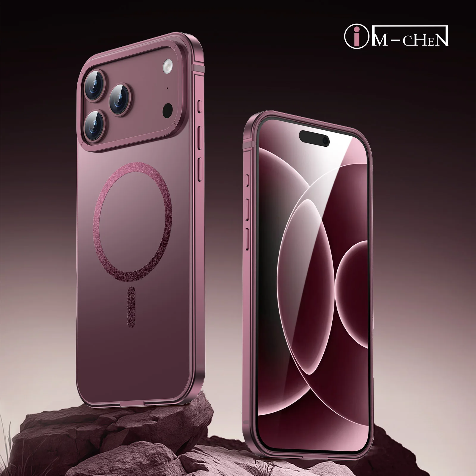 New! Magnetic Metal Phone Case for iPhone 18 Pro Max Metal Frame&Metal Lens Ring Anti-fall Magnetic Case for iPhone 18 Pro 17Pro