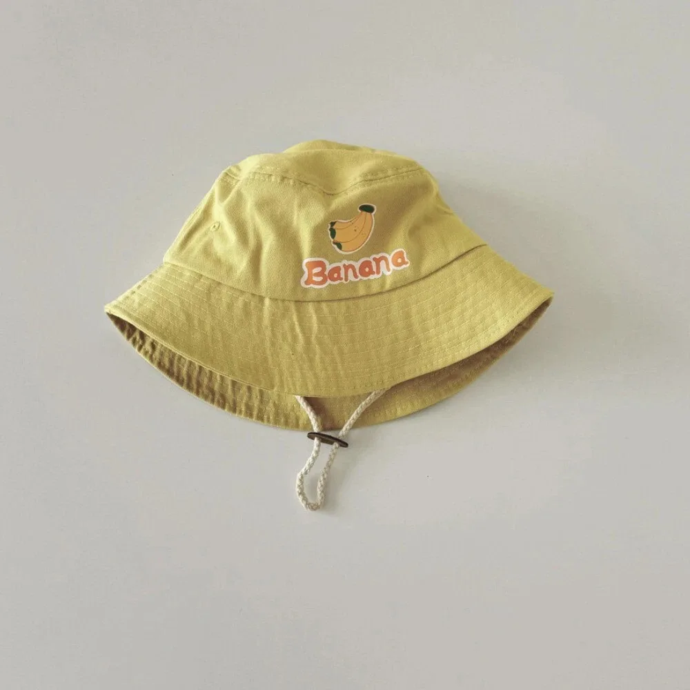 

Portable Cotton Children's Bucket Hat Wide Brim Breathable Summer Sun Hat Foldable Solid Color Kids Fisherman Hat