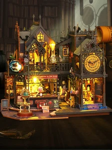 2014新しいDIYビッグドールハウス木製ケースミニチュア家具子供用誕生日プレゼント 12ベストセールスダンジョン家具-1