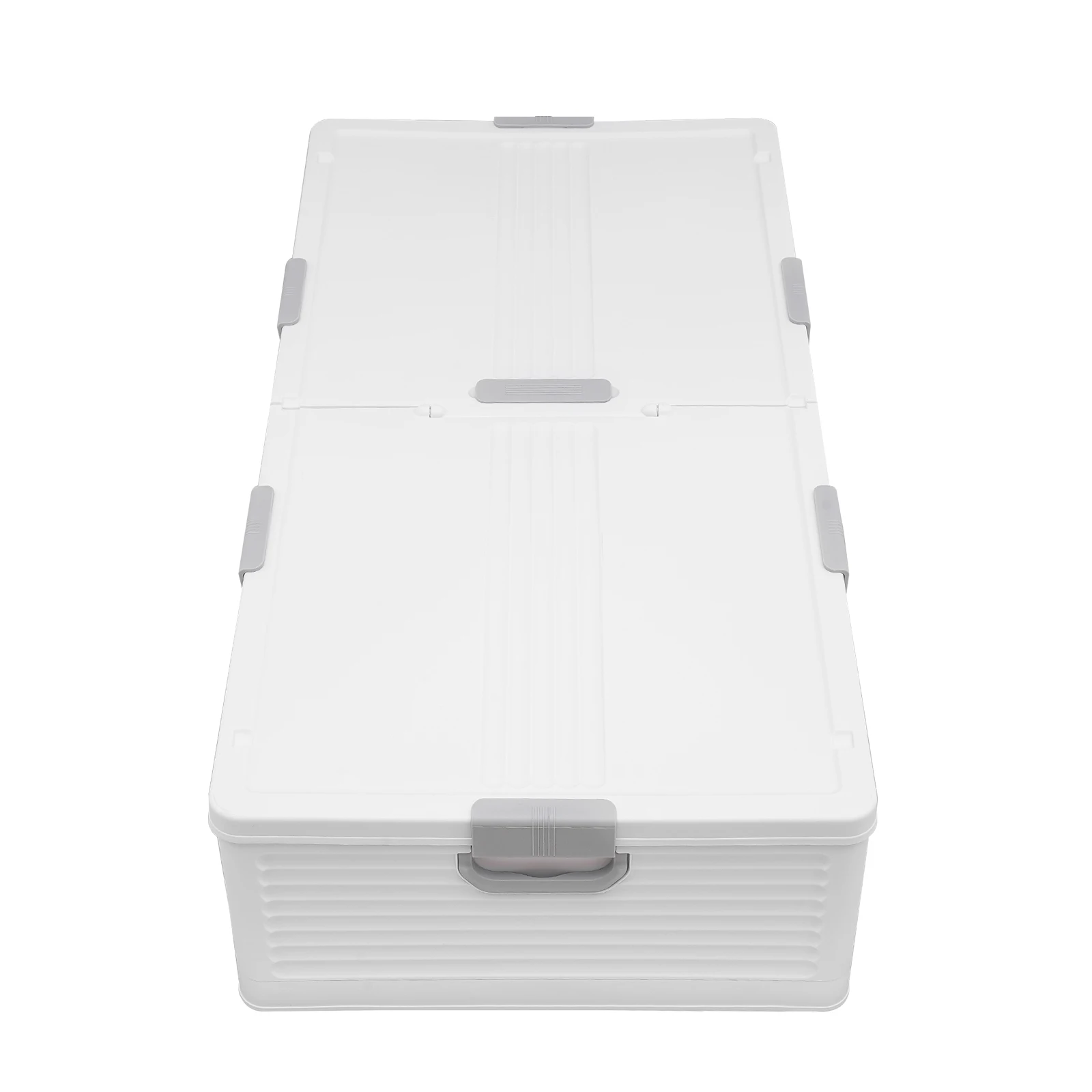 Unterbett-Aufbewahrungsbox mit Rollen & Deckeln 101*51,5*24cm Faltbarer Organizer 6 Verriegelungsschnallen Staubdicht für Decken Kleidung Spielzeug – Detail 3
