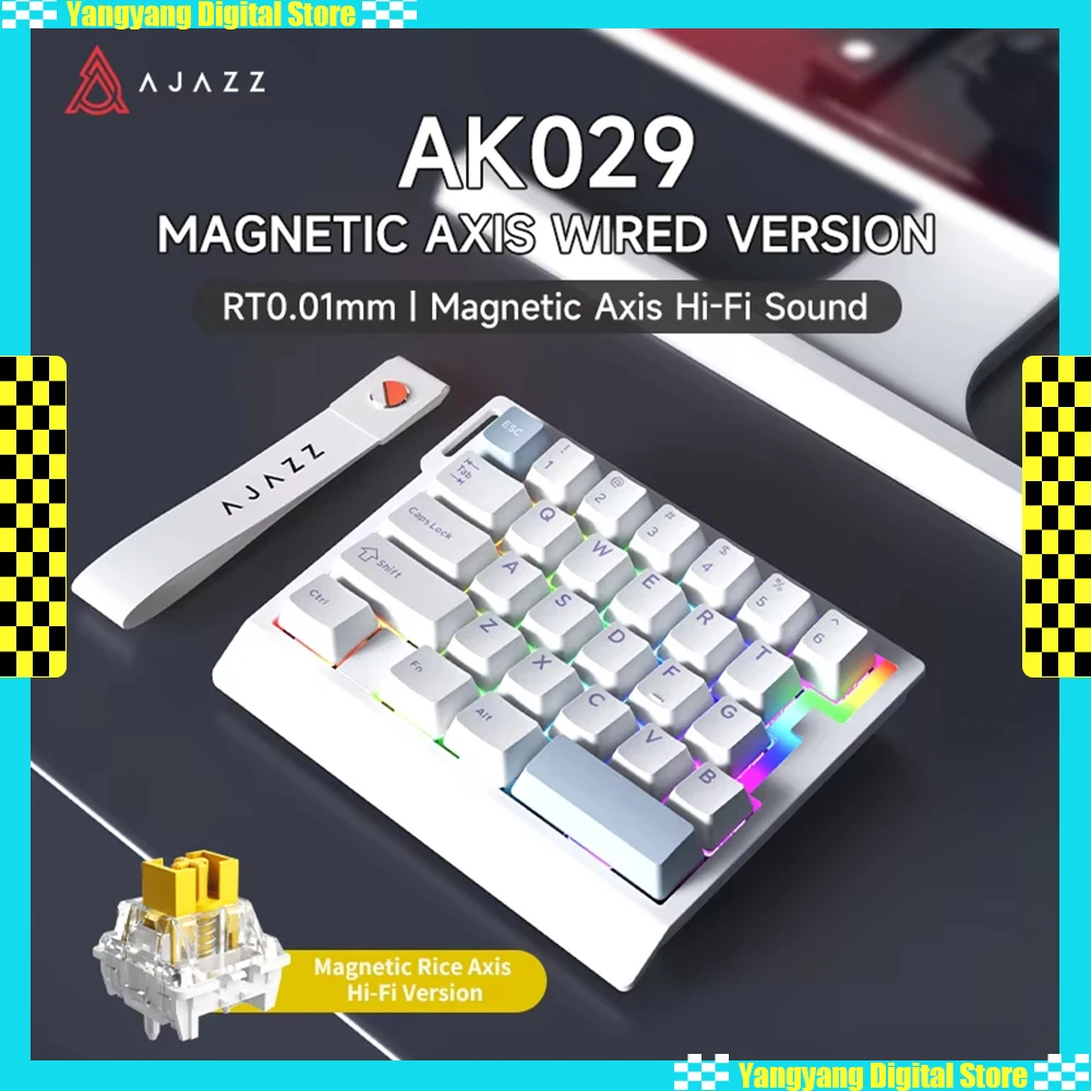 

AJAZZ AK029 HE Gaming Keyboard Hot Swappable Hall Effect Switch Support 8kHz Low Latency 0.01mm RT Esports Gaming Keyboard