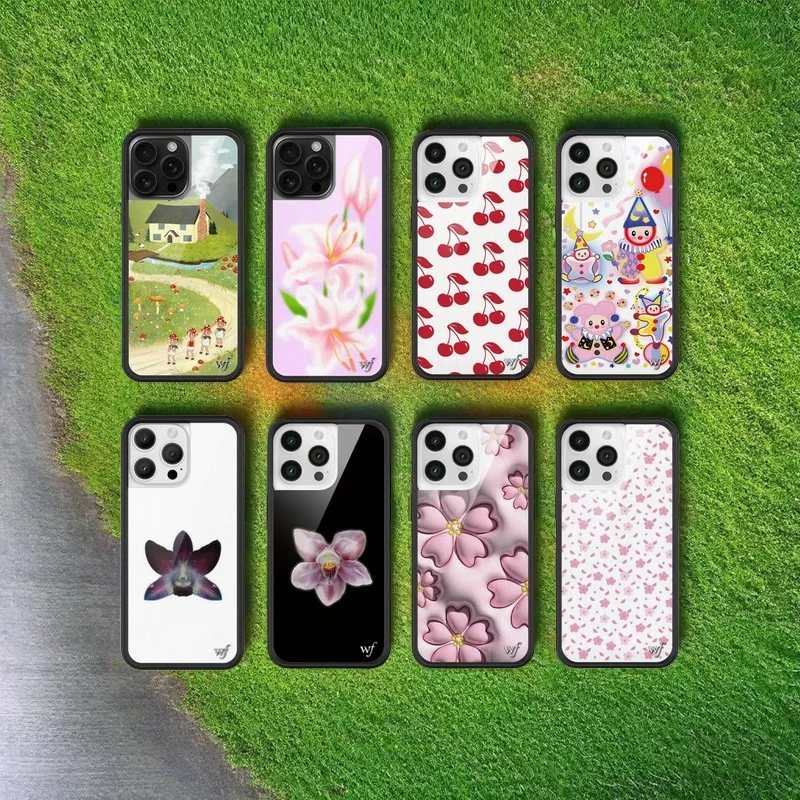 

Wildflower Nara Smith Sweet Sliy Phone Case for iPhone 11 12 13 14 15 16 Pro Max Plus 16PLUS Cherries Clown Around Orchid Cover