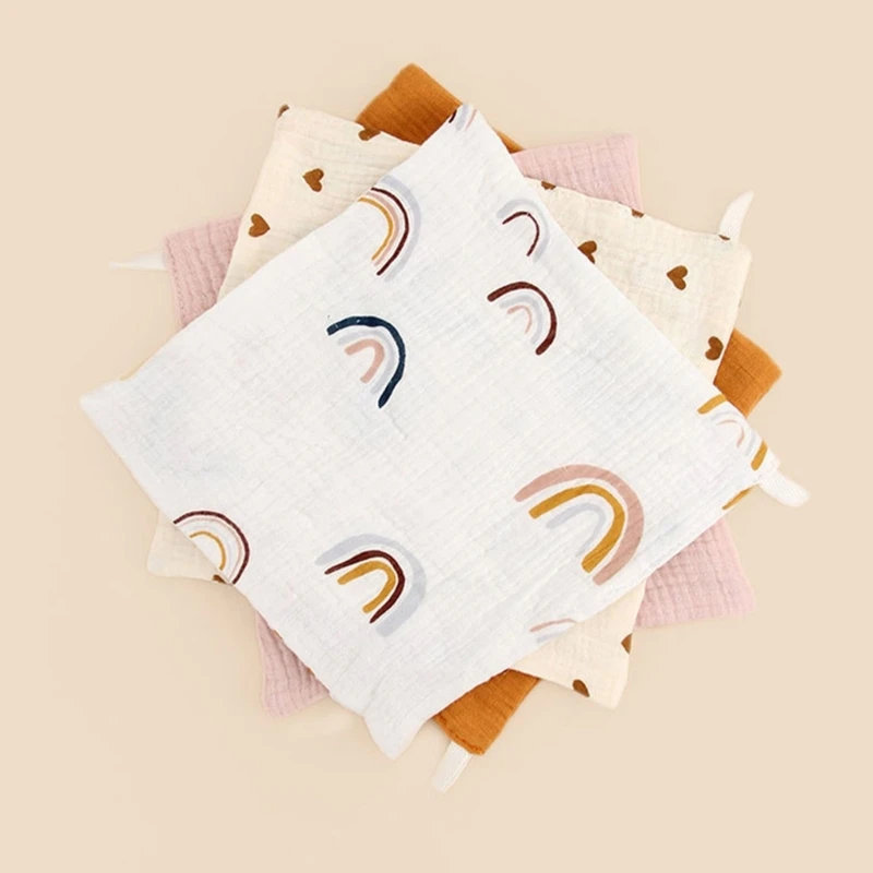 4 Layers Baby Wipes Cloths Handkerchief Square Towel Washcloths Nursing Towel Baby Wipe Breathable Face Towel for Infant