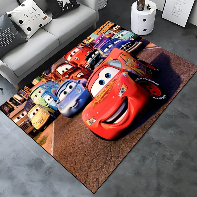 Disney Lightning Mcqueen Car tappeto per grandi aree tappeto 3D per la casa soggiorno ragazzo bambini camera da letto divano zerbino Decor tappetino