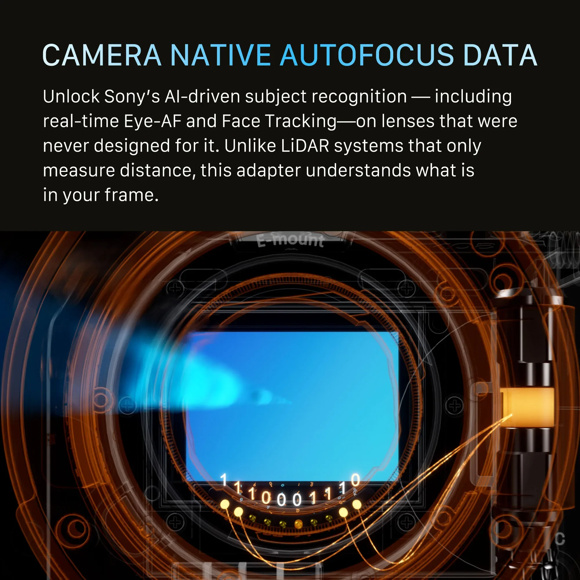 TILTA Nucleus Auto Focus Adapter (E to PL) WLC-T07 Compatible with Sony Alpha FX3 FX30 FX6