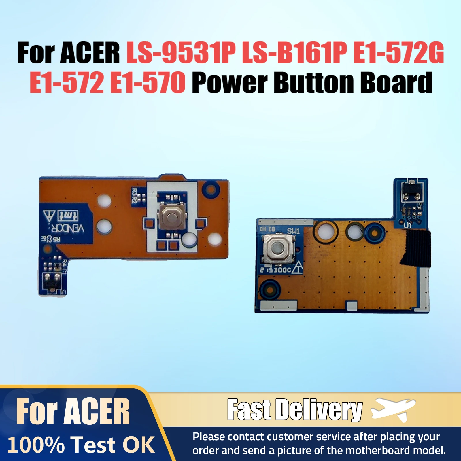 

For ACER E1-572G E1-572 E1-570 5-511 E5-531 E5-571 Power Button Board Switch board LS-9531P LS-B161P Fast Ship