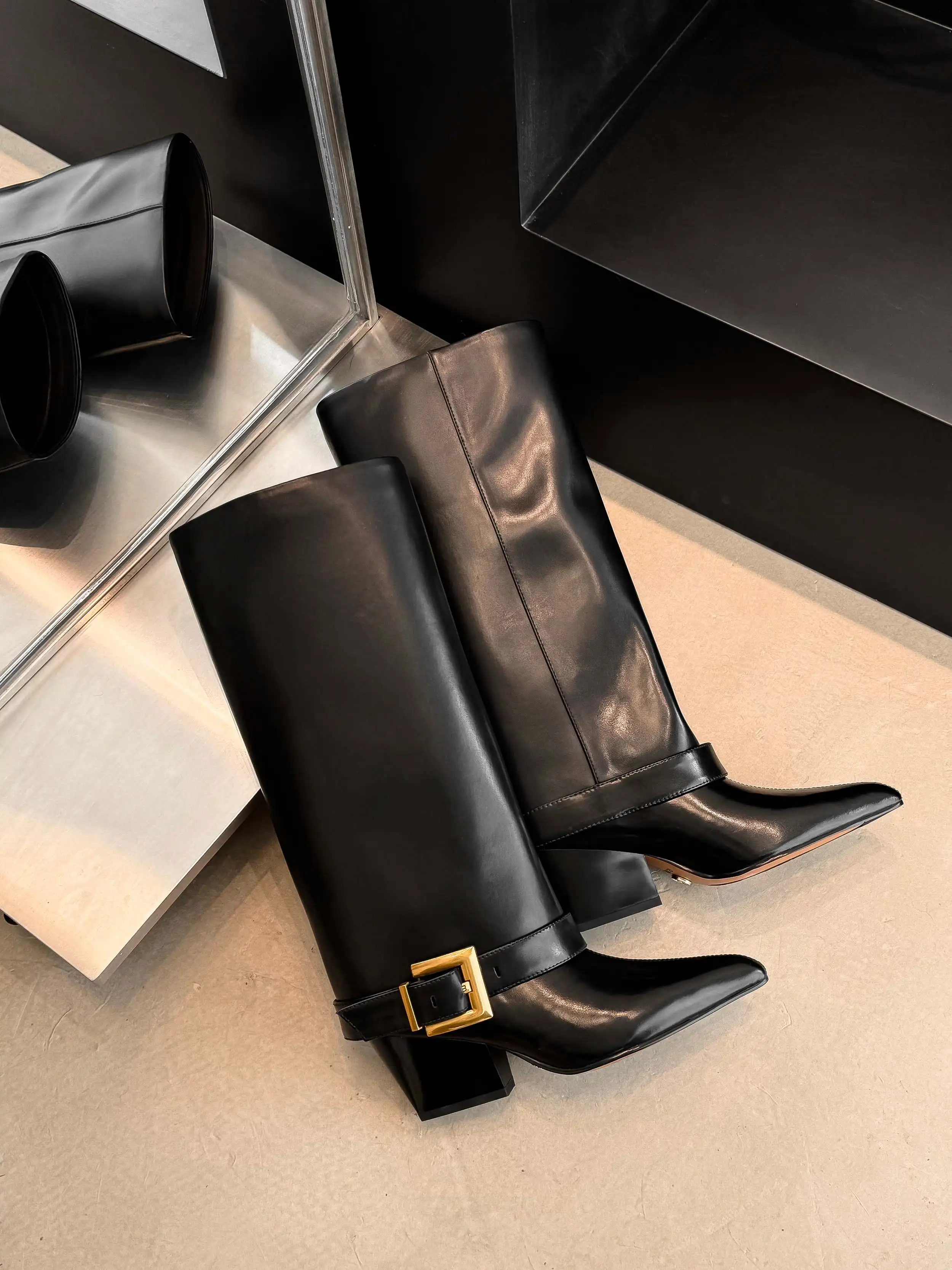 Kozaki damskie do kolan ze skó – Women'S Fashion Riding Boots recenzja i cena