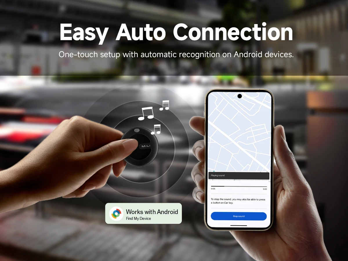 MiLi MiTag Smart GPS Tracker Bluetooth Locator For Android Work With Google Find My Device Anti-Lost Device Keys Pet Finder