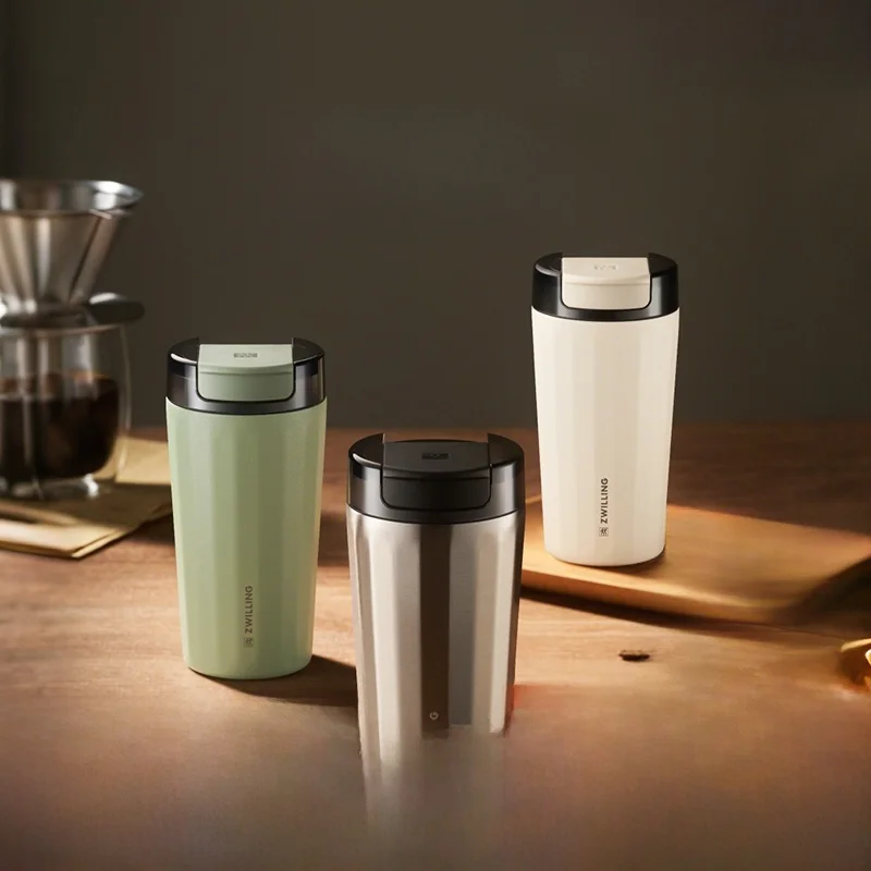 Copo Térmico Portátil Zwilling THERMO plus em Aço Inoxidável Tritan, Grau Alimentício para Bebês, Isolado a Vácuo, Durável, à Prova de Vazamentos, 6 Horas de Isolamento