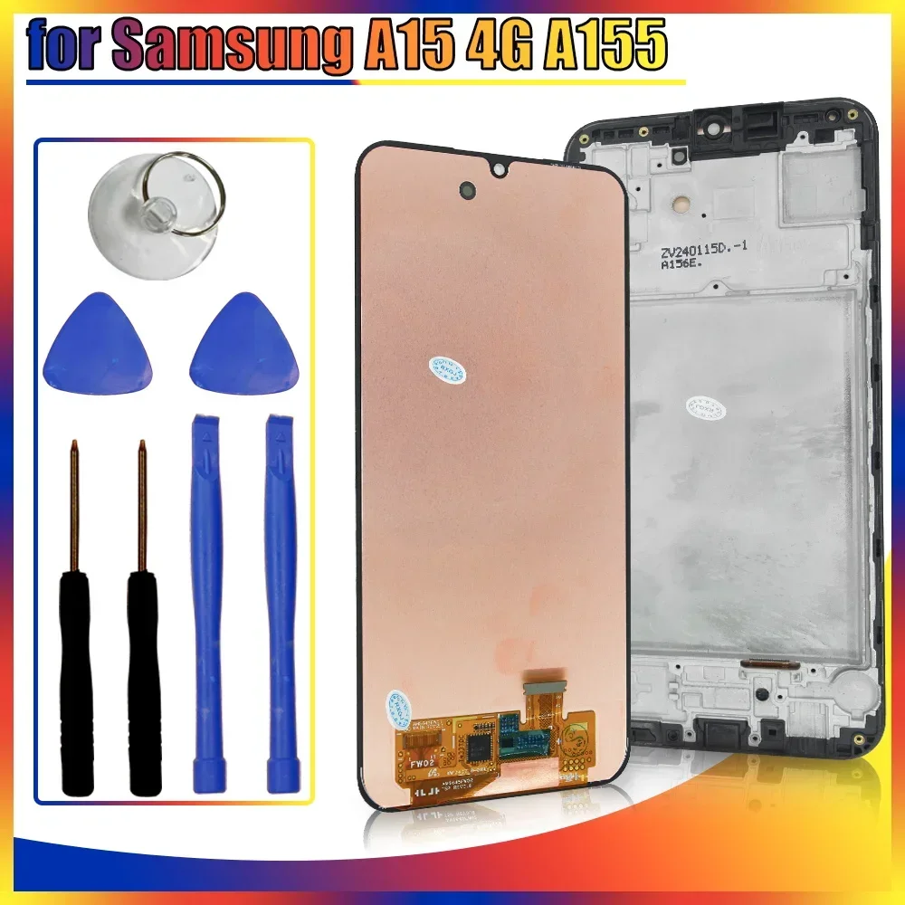 Super amoled lcd para samsung galaxy a15 4g display lcd tela de toque digitador substituição para samsung a15 a155 a155f display lcd