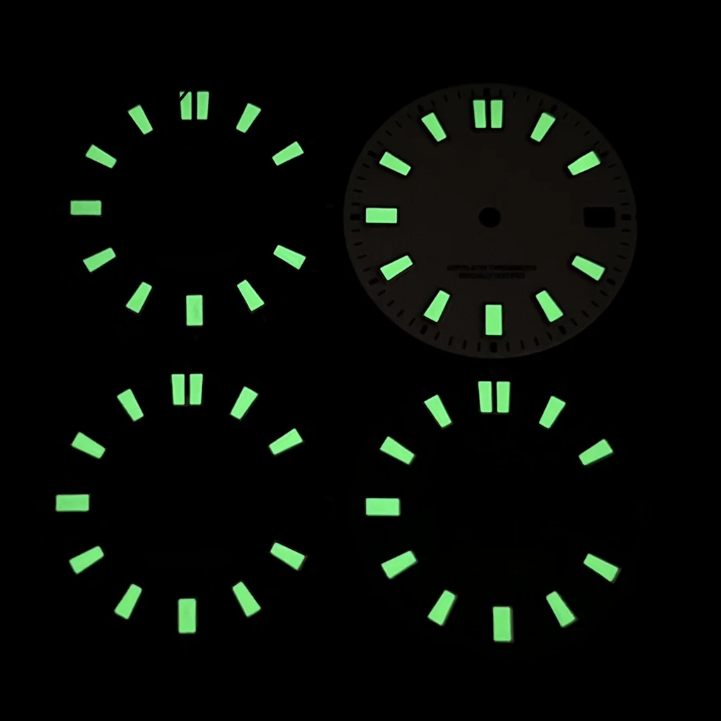 High Quality 28.5mm Fit NH35 NH36 Watch Dial Face Water Ripple Texture Movement Single Calendar Watch Face Repair Accessories