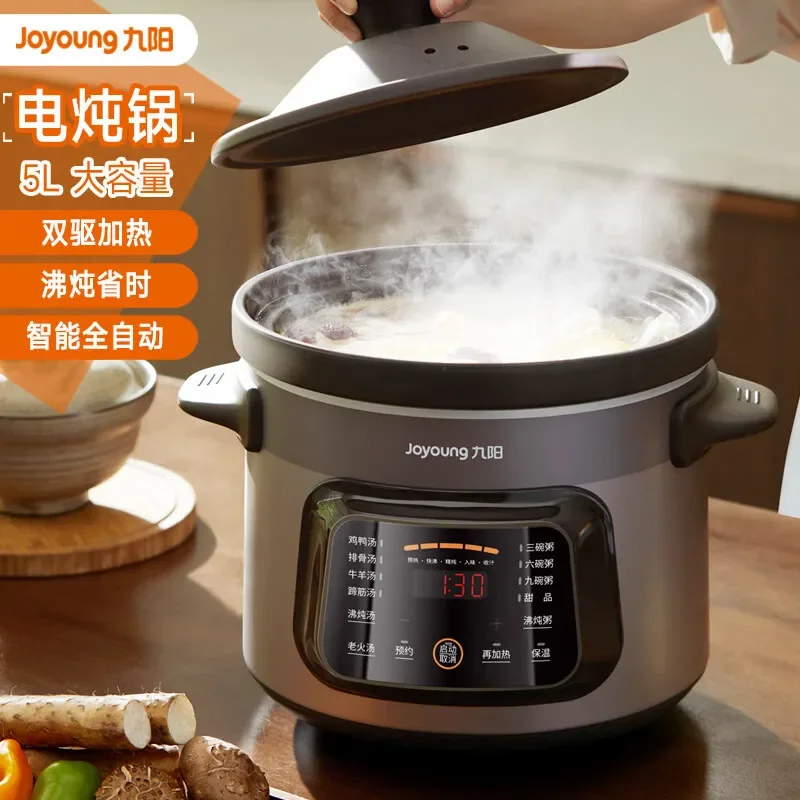 

Joyoung Electric Stewpot electric saucepan soup saucepan 5L Large capacity household health timing electric Cooking Appliances