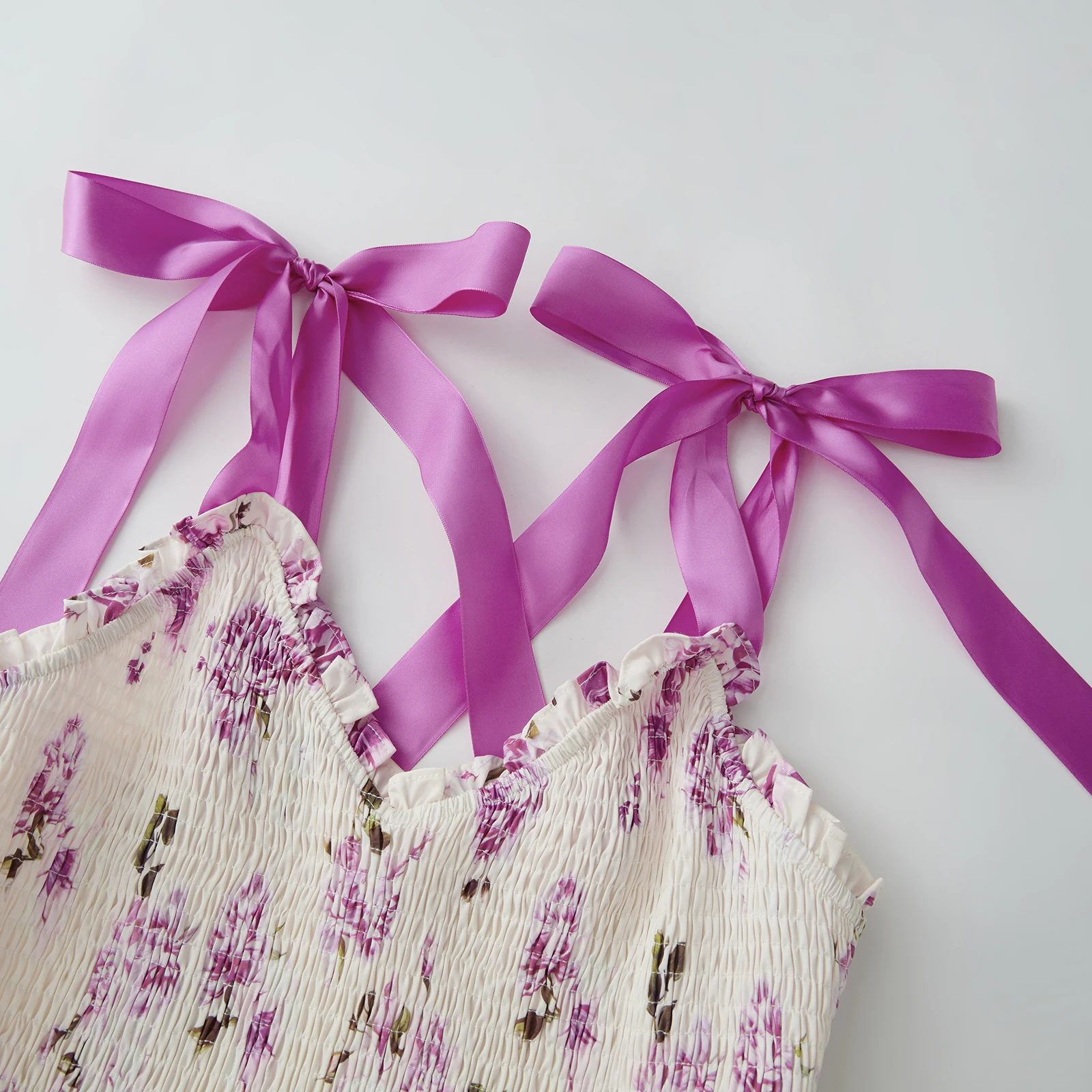 Vestido largo de verano con tirantes finos para mujer, vestido sin mangas con espalda descubierta y estampado de flores