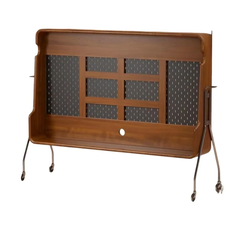 

Removable TV bracket Small apartment living room solid wood retro TV rack Home Internet celebrity floor TV cabinet