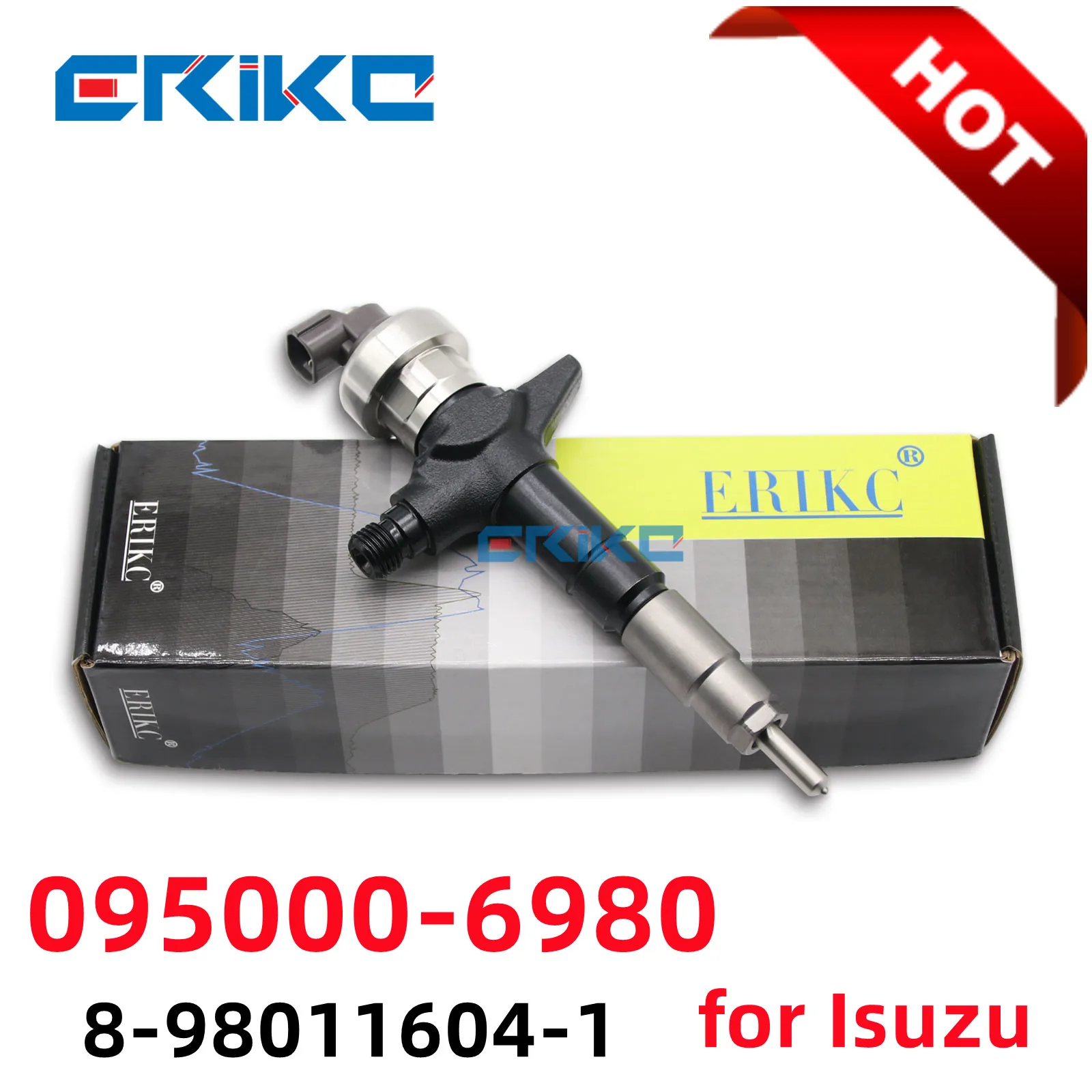 New Car Fuel Injector 095000-6980 8-98011604-1 Genuine 4jj1 Common Rail Fuel Injector 0950006980 095000 6980 for Isuzu