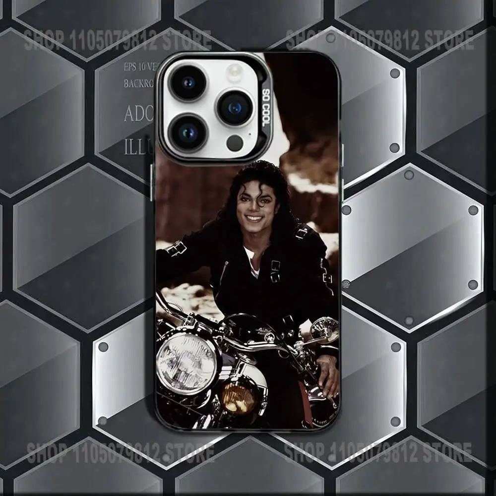 Funda de teléfono Singer m-michael j-juackson para iPhone 16,15,14,13,12,11, Mini,Pro,E,MAX negro caramelo mate cubierta a prueba de golpes