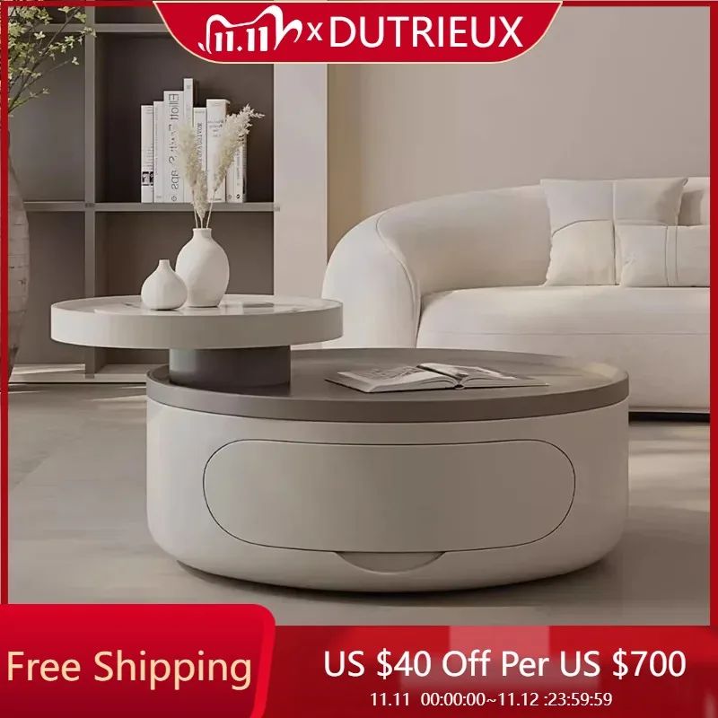 

Round Luxury Coffee Table Glam Decor Simple Modern Accent Cheap Coffee Table Minimalist Large Size Mesas Bajas Unique Furniture