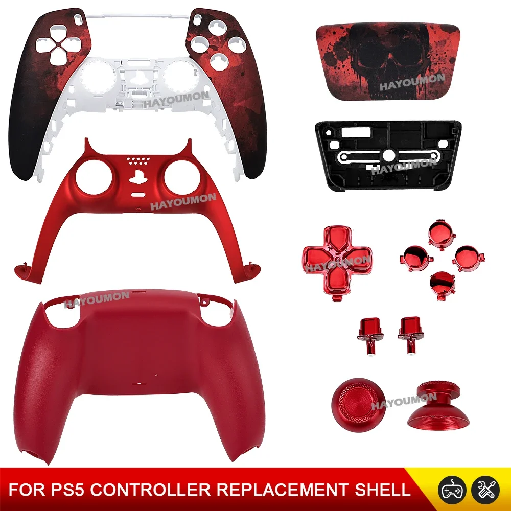 NEW Replacement Housing Shell Case Full Kit For PS5 Controller BDM-010/020/030/040/050 Front Back Touchpad Cover For PS5 Gamepad