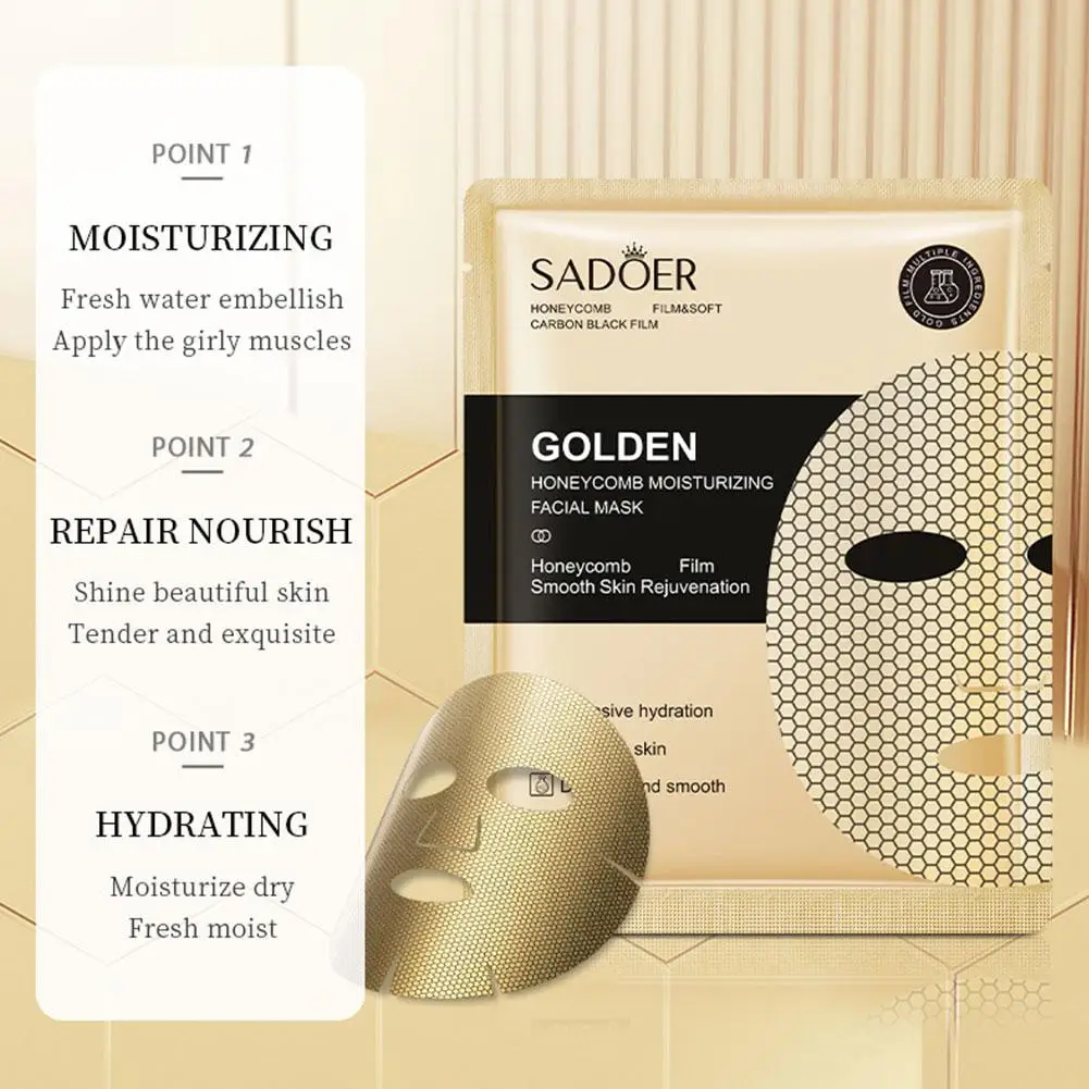 25ml 골드 보습 페이셜 마스크 스킨케어 탄력 영양 공급 매끄러운 피부 재생 페이스 마스크 시트 마스크