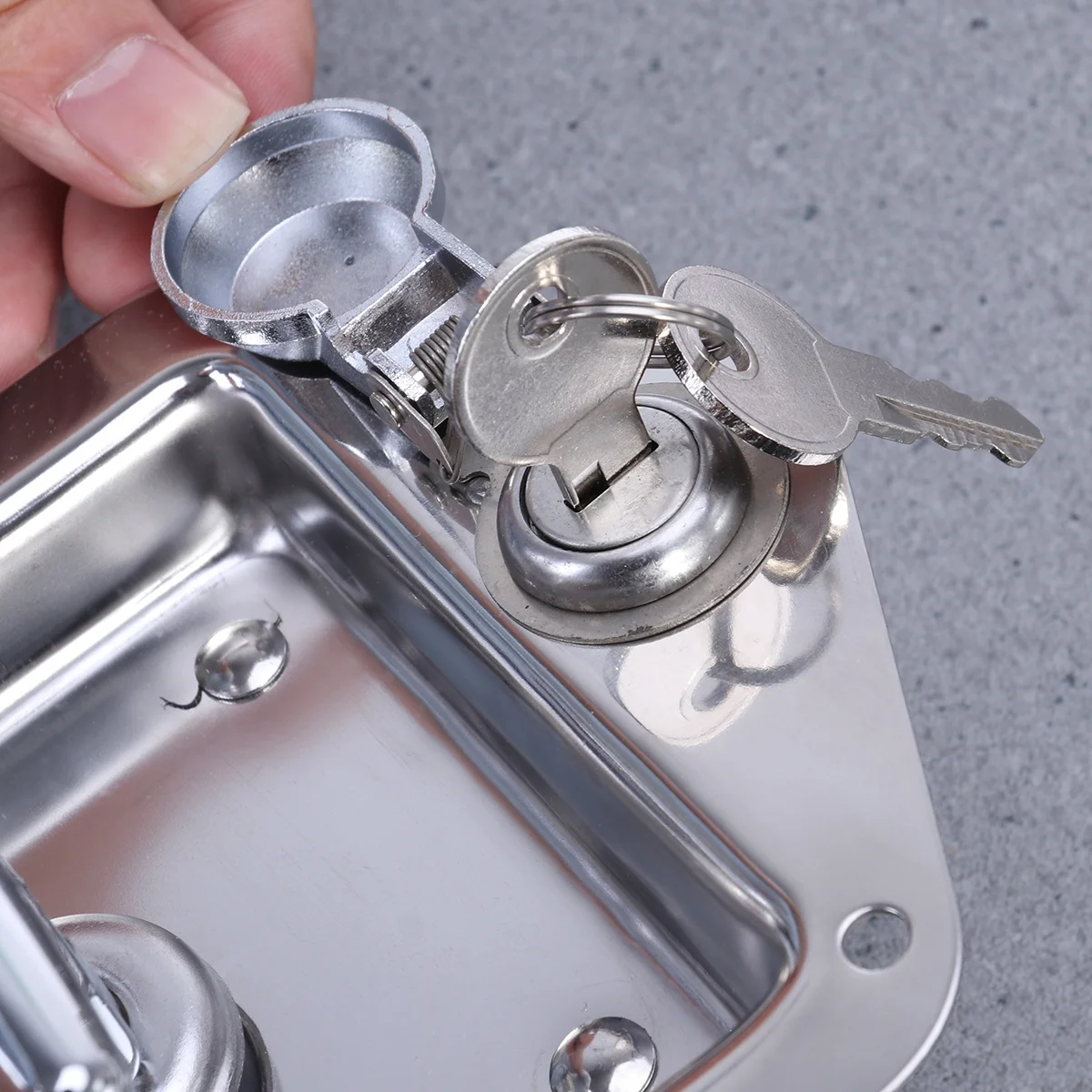 

T-Handle Lock Stainless Steel Folding Latch 1.2-2Inch Adjustable Cam For Truck Tool Box Trailer Heavy Duty Replacement Locking