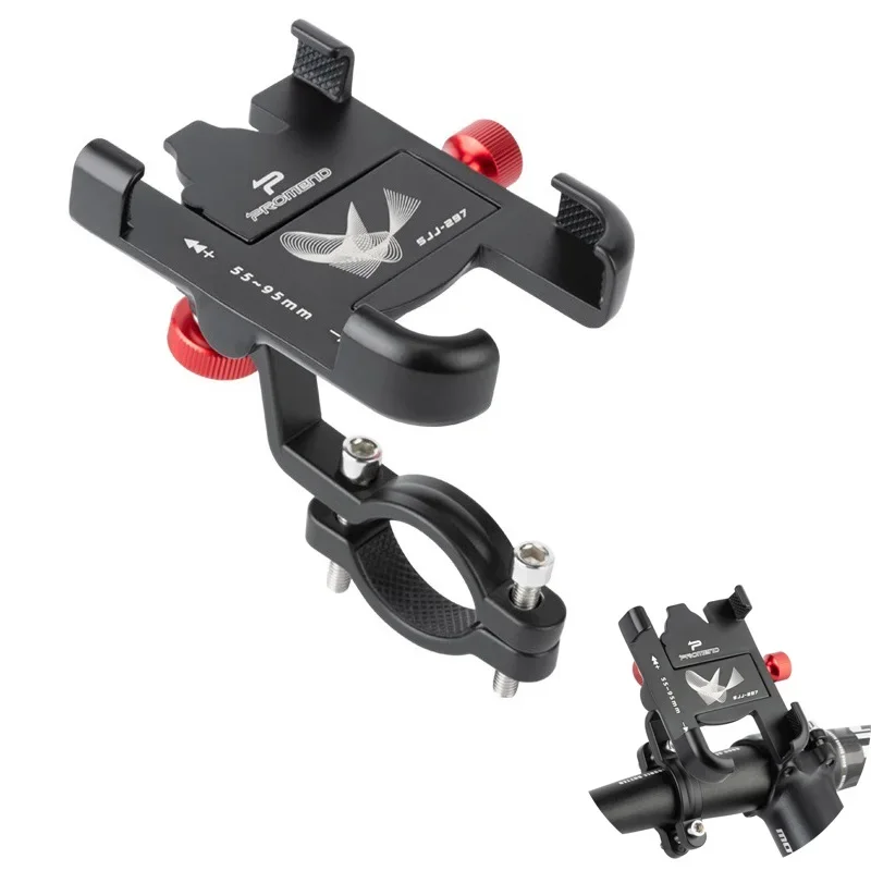 

Universal Aluminum Alloy Bike Phone Holder Racks Motorcycle Handlebar Mount Non-Slip Moblie Cell Phone Clip Bicycle Accessories