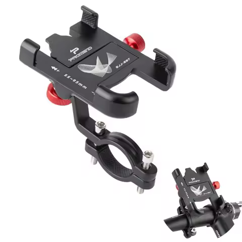 Universal Aluminum Alloy Bike Phone Holder Racks Motorcycle Handlebar Mount Non-Slip Moblie Cell Phone Clip Bicycle Accessories