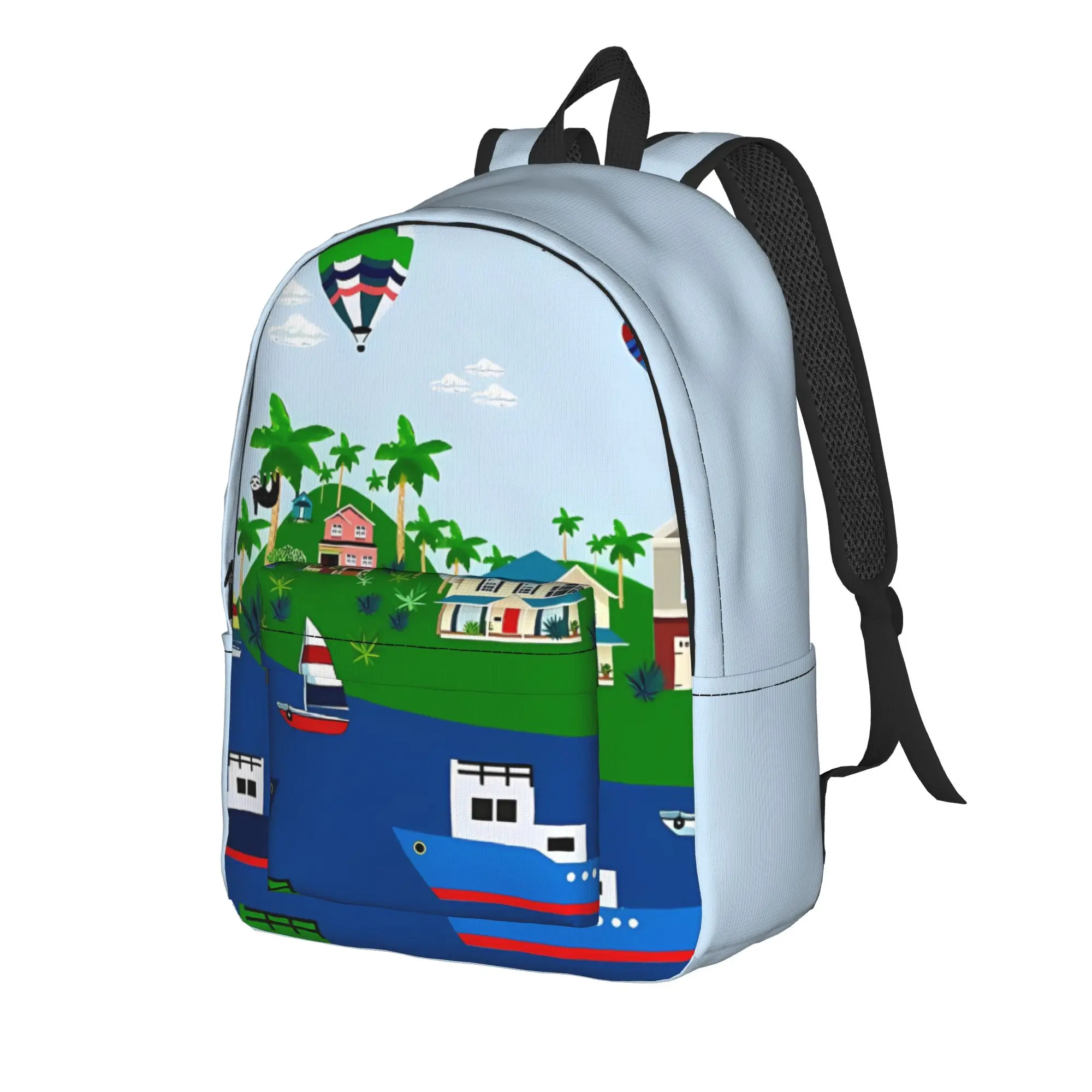 Back to school season Marine Landscape Rucksack Back To School For Men Women Multi-Function Backpack