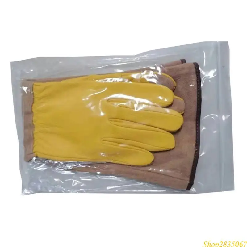 Rose Pruning Gloves for Women Men Long Thorn Proof Leather Gardening Gloves 831F