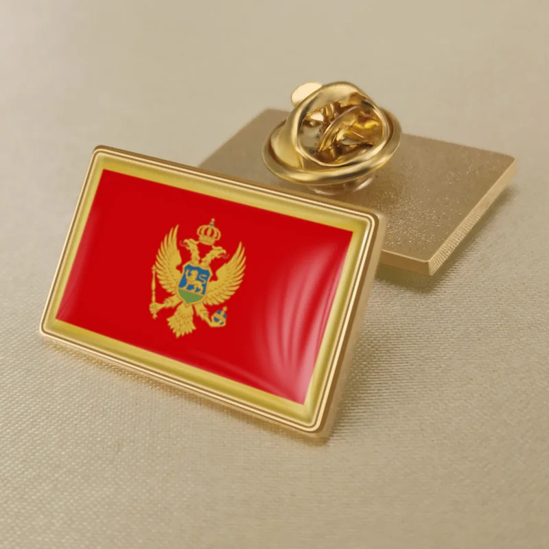 Montenegro Montenegrins Flag National Emblem Brooches Badges Lapel Pins