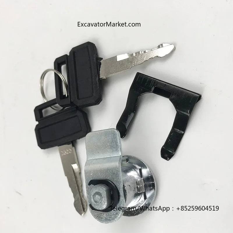 Doosan Daewoo DH55 60 80 150 215 225 300 door lock edge door lock toolbox lock cylinder key excavator accessories High Quality