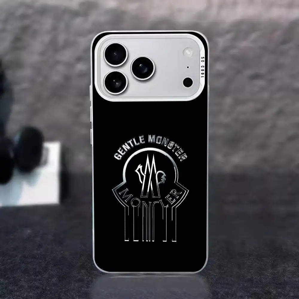 Fashion Luxury M-Moncler-r Phone Case For IMD Colorful Silver Suitable soft case for iPhone 17 16 15 14 13 12 11 XS Pro Max